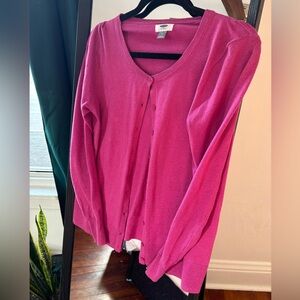 Old Navy Women's Fuchsia Cardigan Sweater